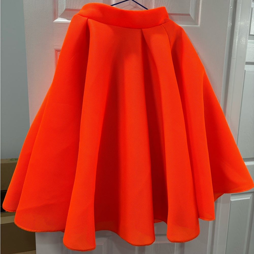 Vibrant Orange Statement skirt! By Canadian Designer Kaela Kay